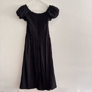Kourt Black Tiered Maxi Dress Nap Dress Size Small
